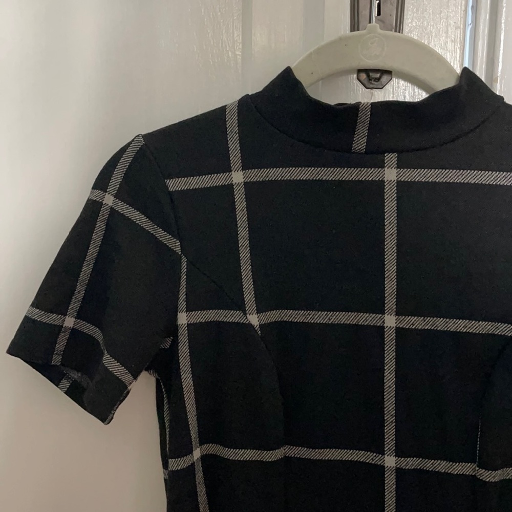 Monteau Monochromatic Mock Turtleneck Dress